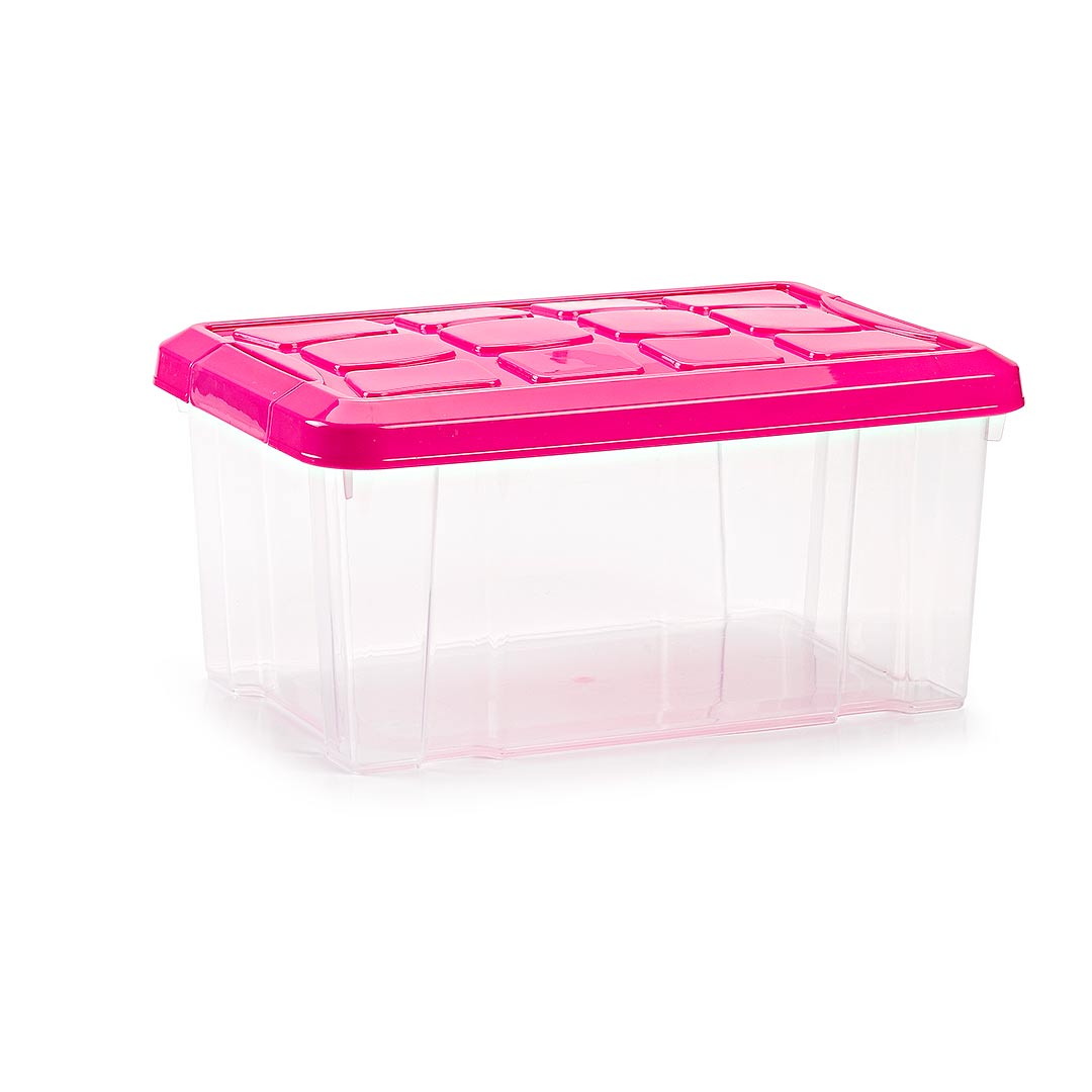 Plastic Forte Caja de Almacenaje 5 Litros Transparente Caja de ordenación de plástico, Contenedor de almacenamiento
