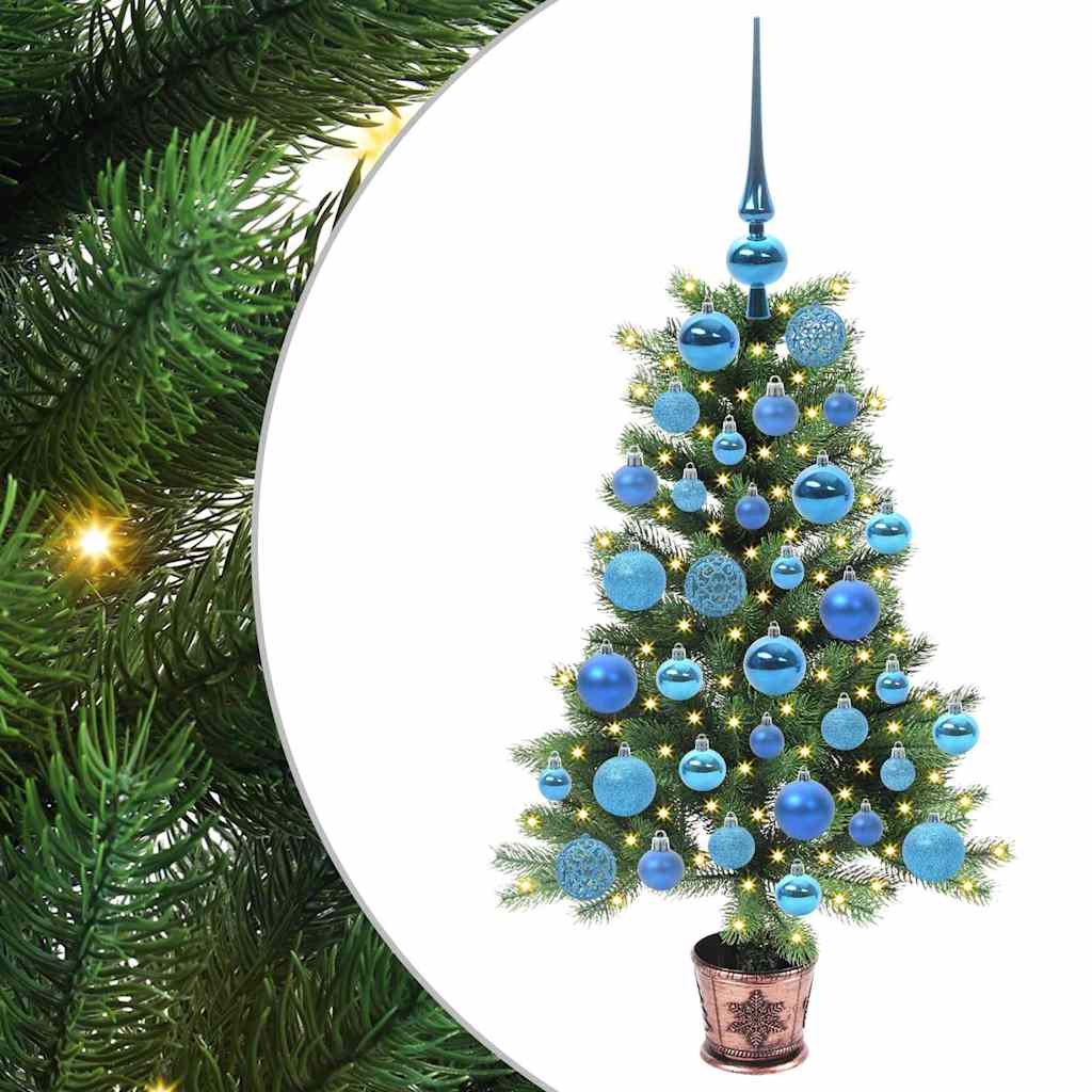 vidaXL Árbol de Navidad con 150 LED con soporte Verde 90 cm PE