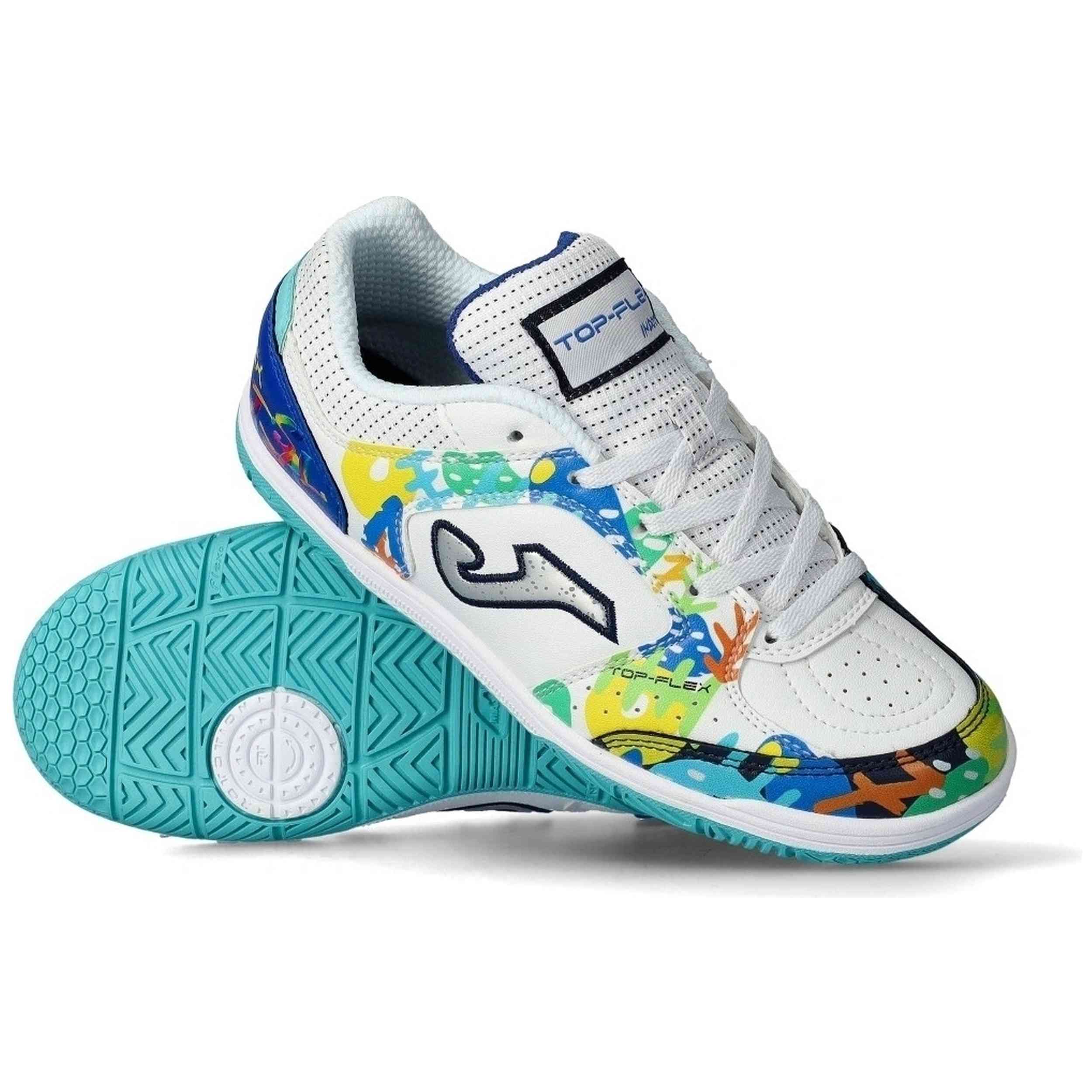 Botas Joma modelo Top Flex Jr 2602 Blanco Indoor