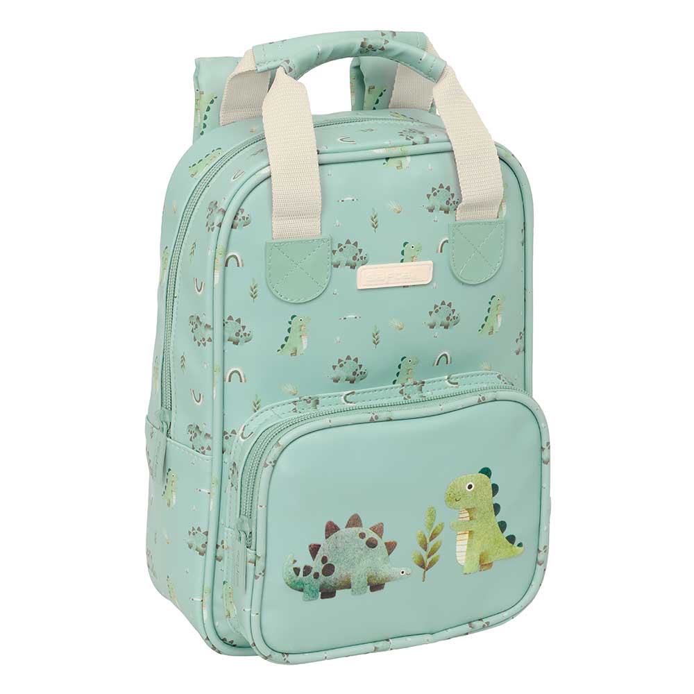 SAFTA | Mochilas Escolares Infantiles Preescolar Con Asas y Hombreras Acolchadas, Bolsillo Frontal con Cremallera, Tarjeta Identificación, Azul, Asa Superior Forrada, Infantil Vuelta al Cole