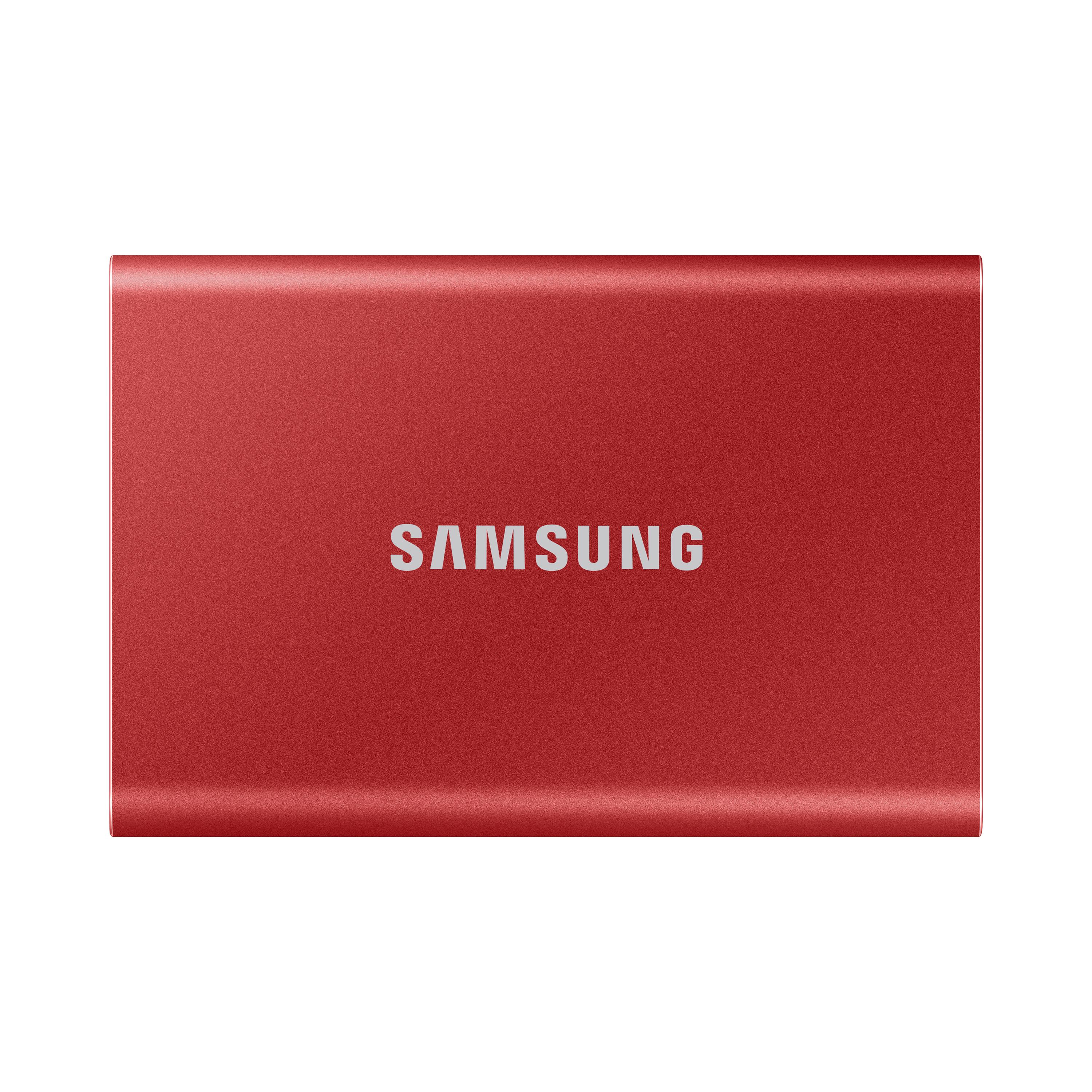 Samsung Portable SSD T7 - 500GB - USB Type-C - Rojo