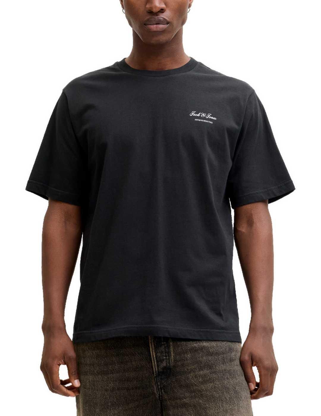 Camiseta Jack&Jones Archive negro manga corta para hombre