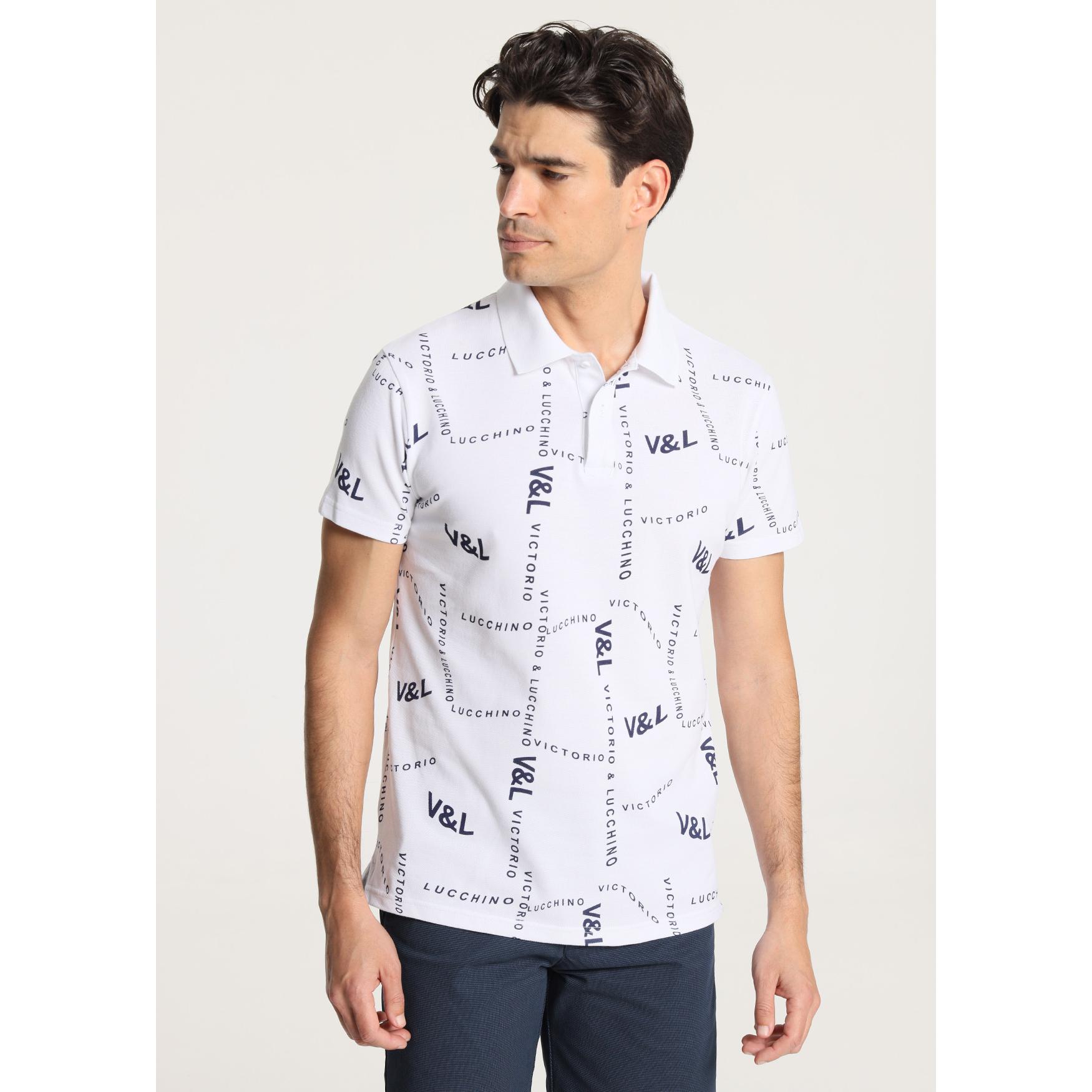 Victorio & Lucchino - Polo Full Print V&L White