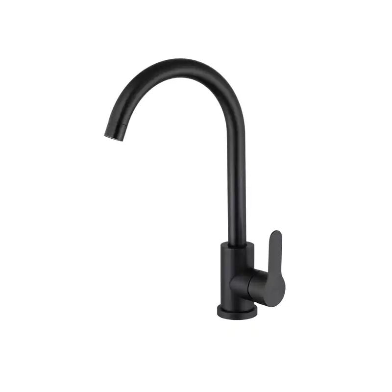 TK Grifo para lavabo alto giratorio de 360°, grifo monomando para lavabo de baño con aireador desmontable, negro