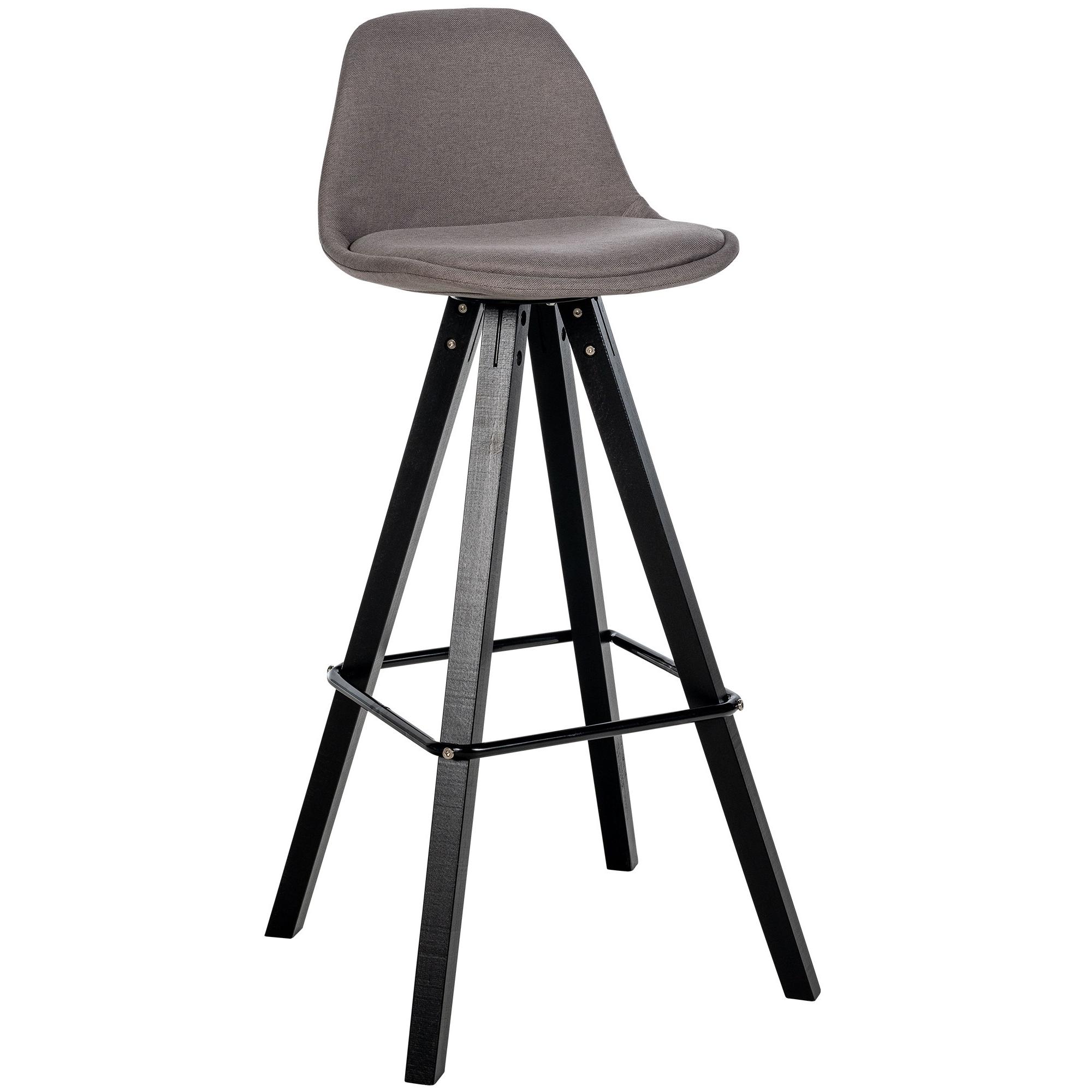 Barhocker Corbin Stoff Square schwarz