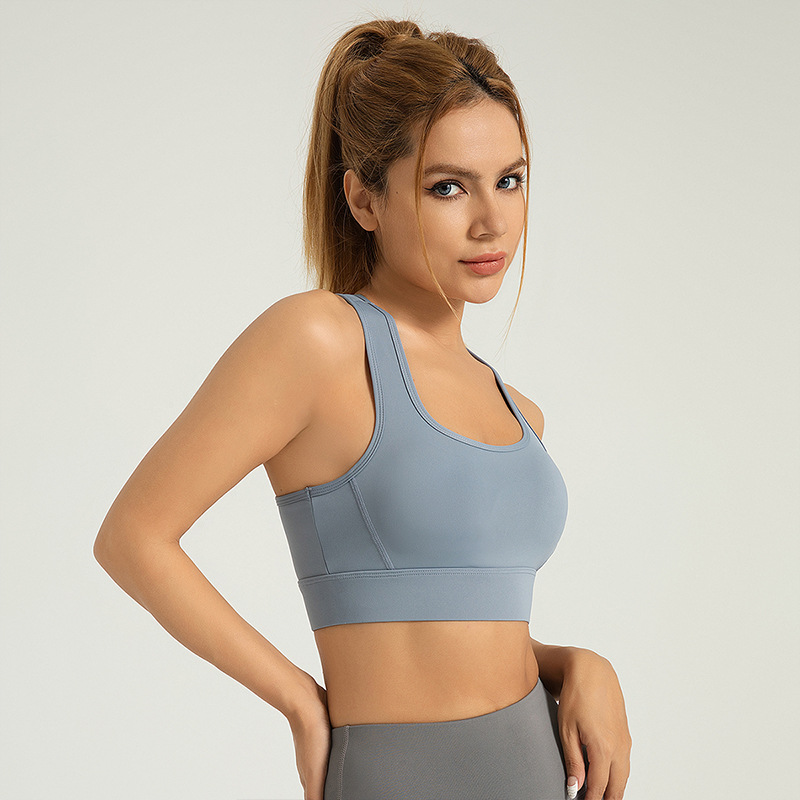 TK El melocotón breasted el sujetador deportivo para la parte posterior a prueba de choques de alta resistencia de la yoga de la aptitud de las mujeres se divierte el sujetador