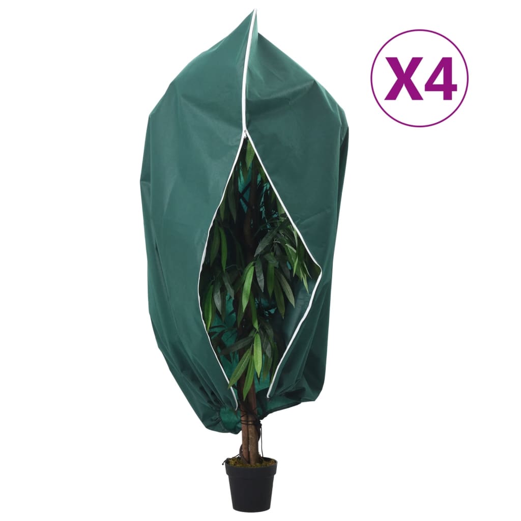 vidaXL Cubiertas para Plantas conllera Fundas 4 uds 70 g/m² 1x1,55 m Color Beige, Verde, Blanco y mas