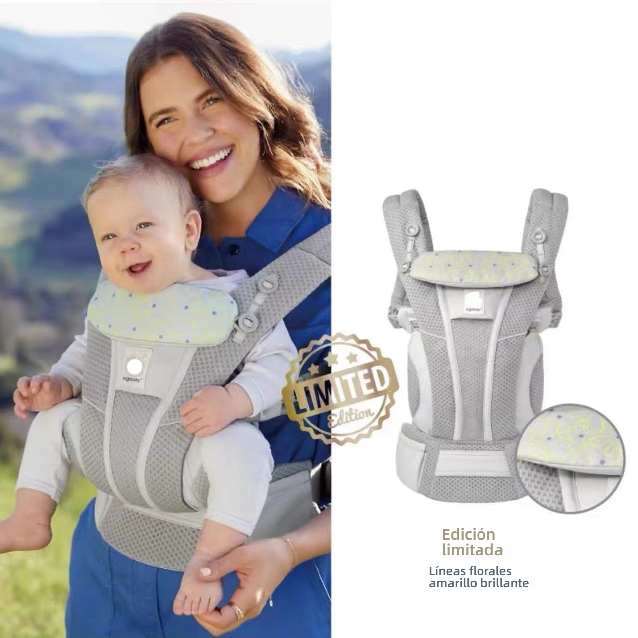 Portabebés de Mochila para Bebé, se Puede Llevar Delante o Detrás, Fular Portabebés para Recién Nacidos, Ideal para Llevar al Frente, Cómodo y Seguro