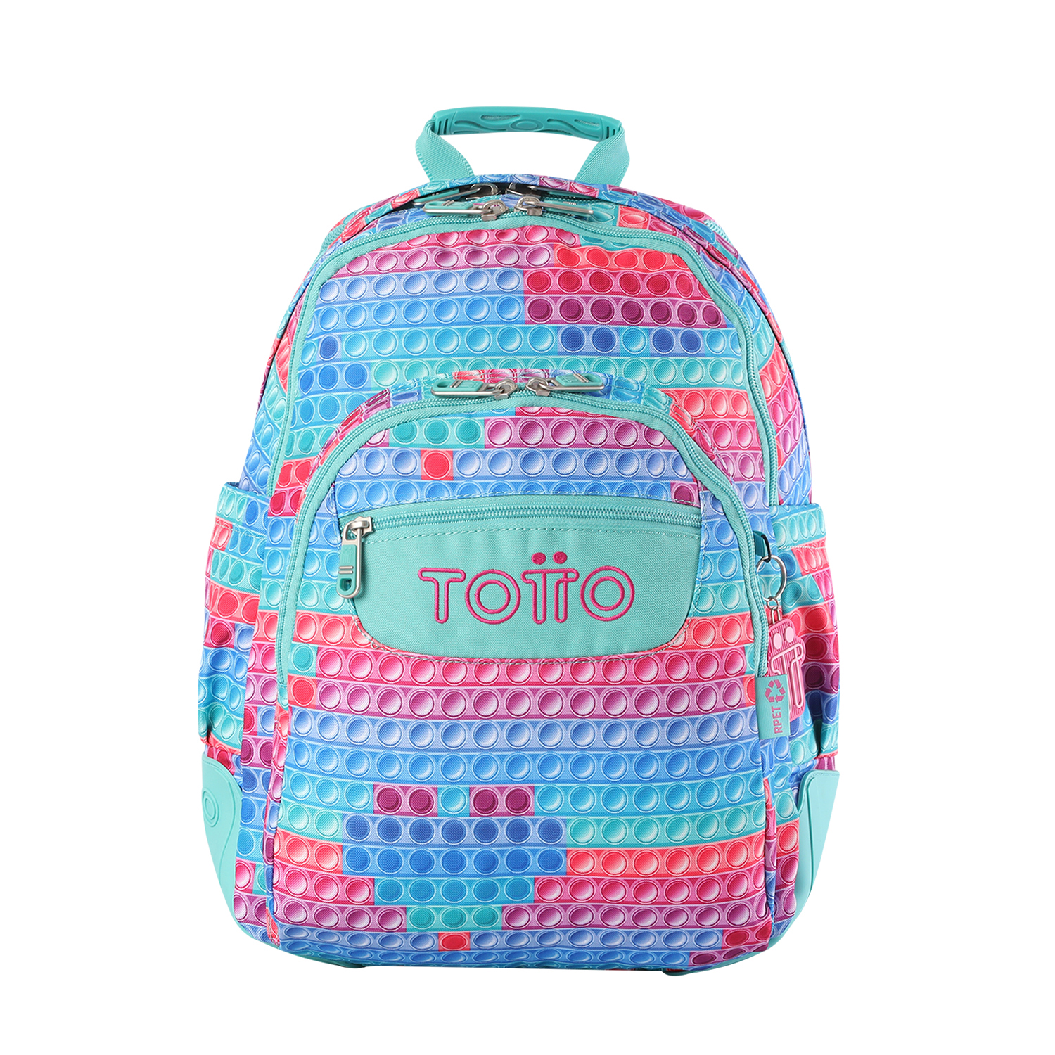 Totto Mochila escolar Crayoles Material: Poliéster 33 x 44 x 13.5 cm