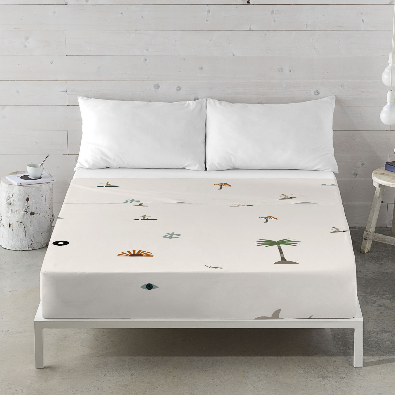 HACIENDO EL INDIO - Juego de Sábanas Estampado 2/3 Piezas 100% Algodón Extrasuave - Set de 2/3 Piezas Incluye Encimera y 1 o 2 Fundas de Almohada - Cama 90/105/135/180 cm - Fabricado en España