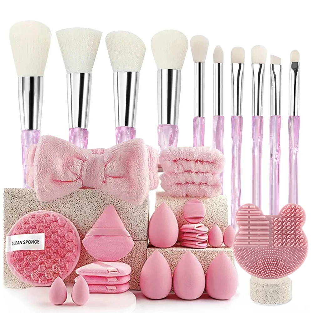 TK Set De Belleza 33pcs Kit De Maquillaje Con Esponjas Grandes Y Pequeñas Para Una Aplicación Y Eliminación De Maquillaje Flawless