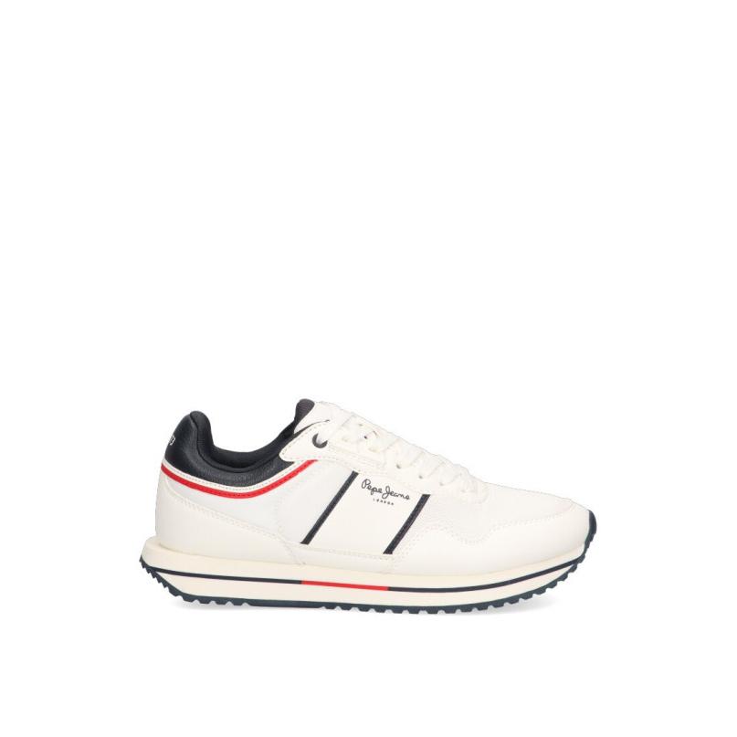 Zapatillas Casual Pepe Jeans - Hombre - Suela Plana - Modelo Pms30996 - Color Blanco