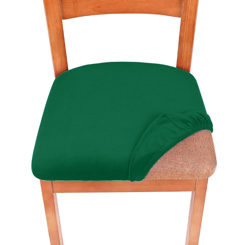 CA Funda de cojín para silla, funda para silla de comedor para el hogar, funda de cojín de asiento de tela de terciopelo extraíble y lavable, funda antipolvo dividida