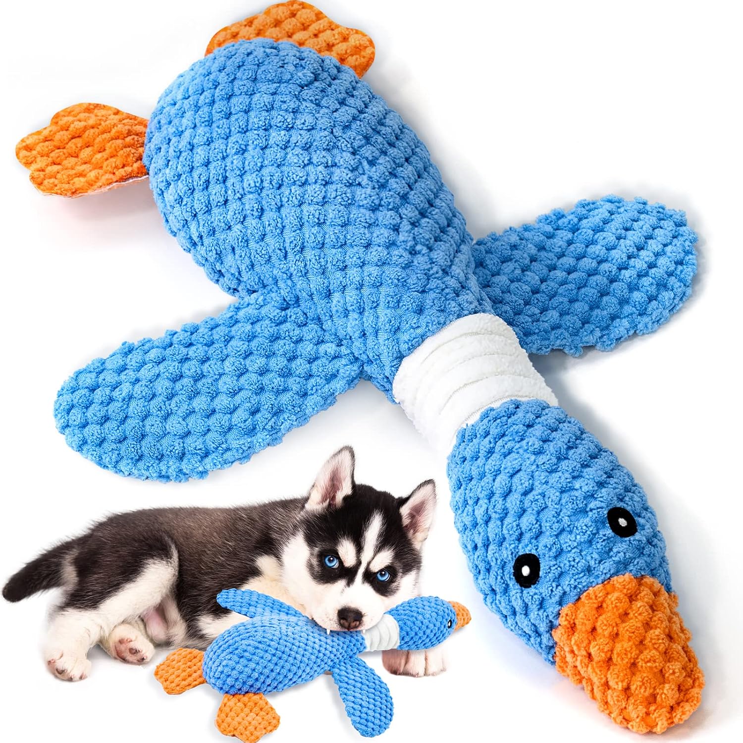 Juguetes Indestructibles de Ganso mejoras para Perros masticadores agresores de RACES pequeños, medianas y grandes, juguetes masticables de Plush chirriantes para dentition, juguetes para