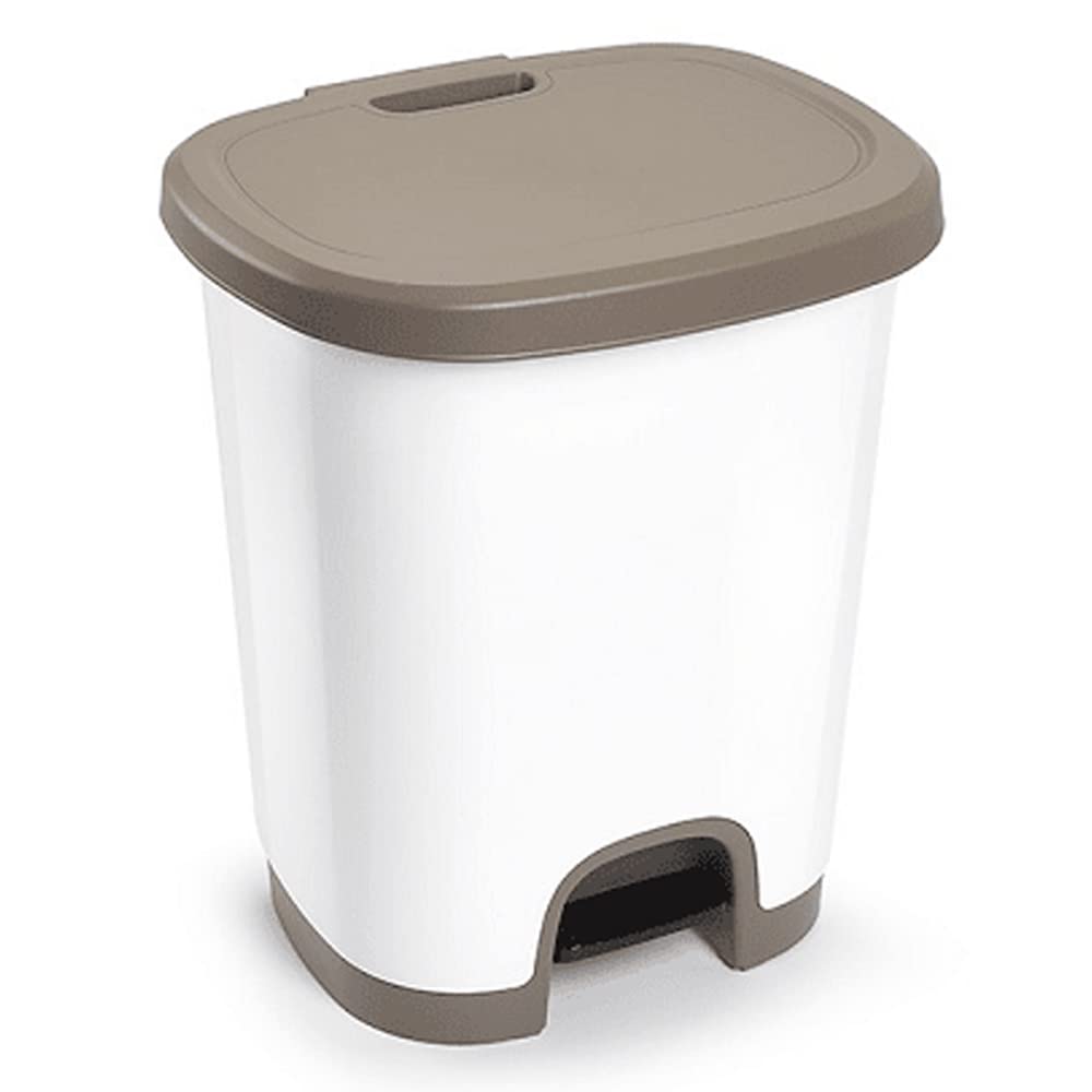 C.A - Papelera con Pedal 🗑️ | 18 Litros | Libre de BPA | Tapa Higiénica | Para Baño y Cocina | 40x32x28cm