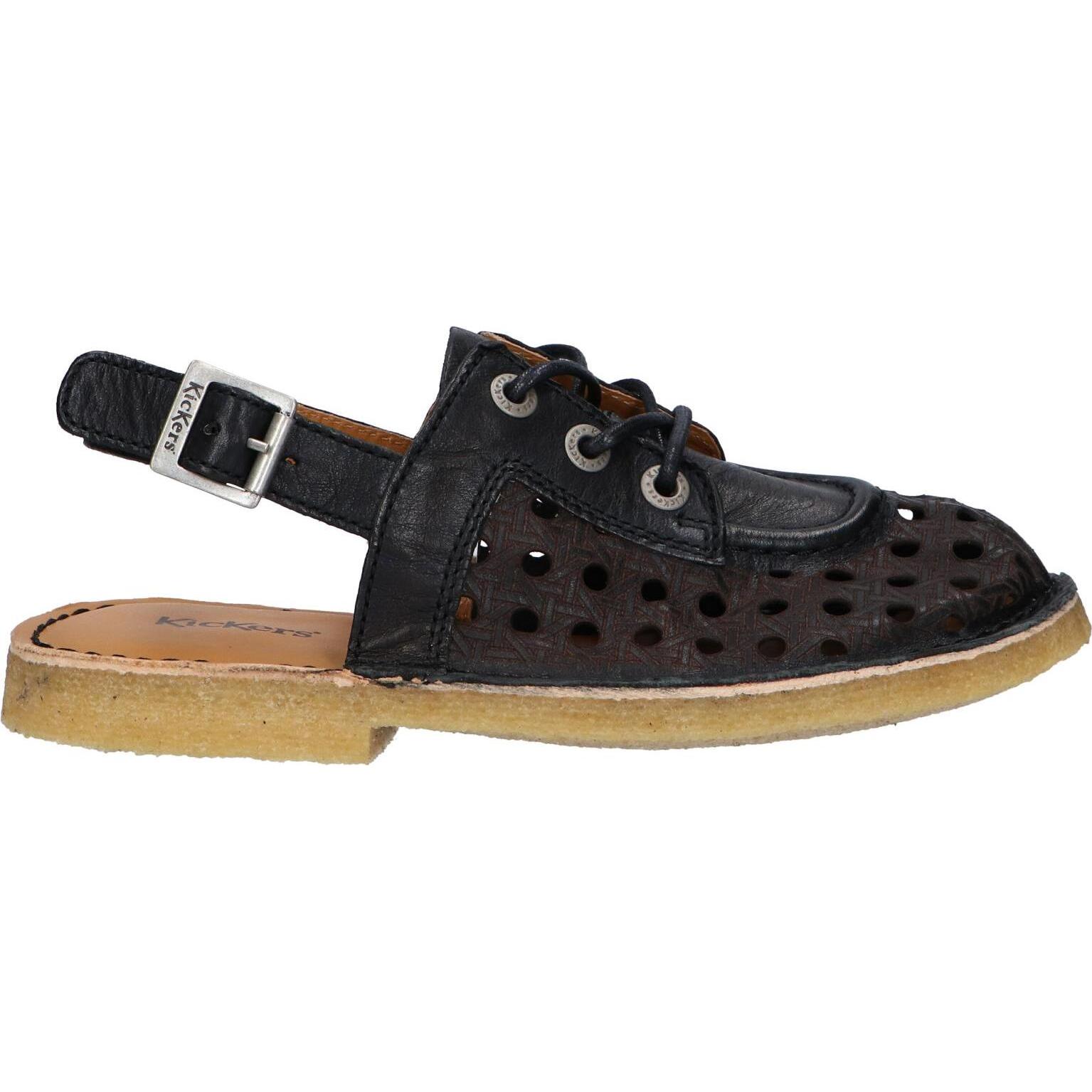 Women's and girls sandals kickers 930800 -50 lella natural leather 8 noir kick
