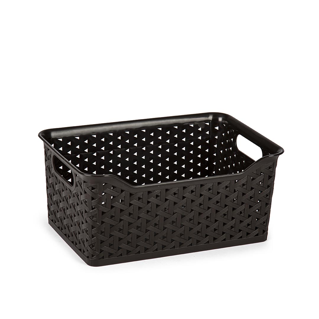 Cesta Ordenación Rectangular 6L Ideal Para el Hogar, Cesto de organización rectangular 6 litros - Plastic Forte Nature
