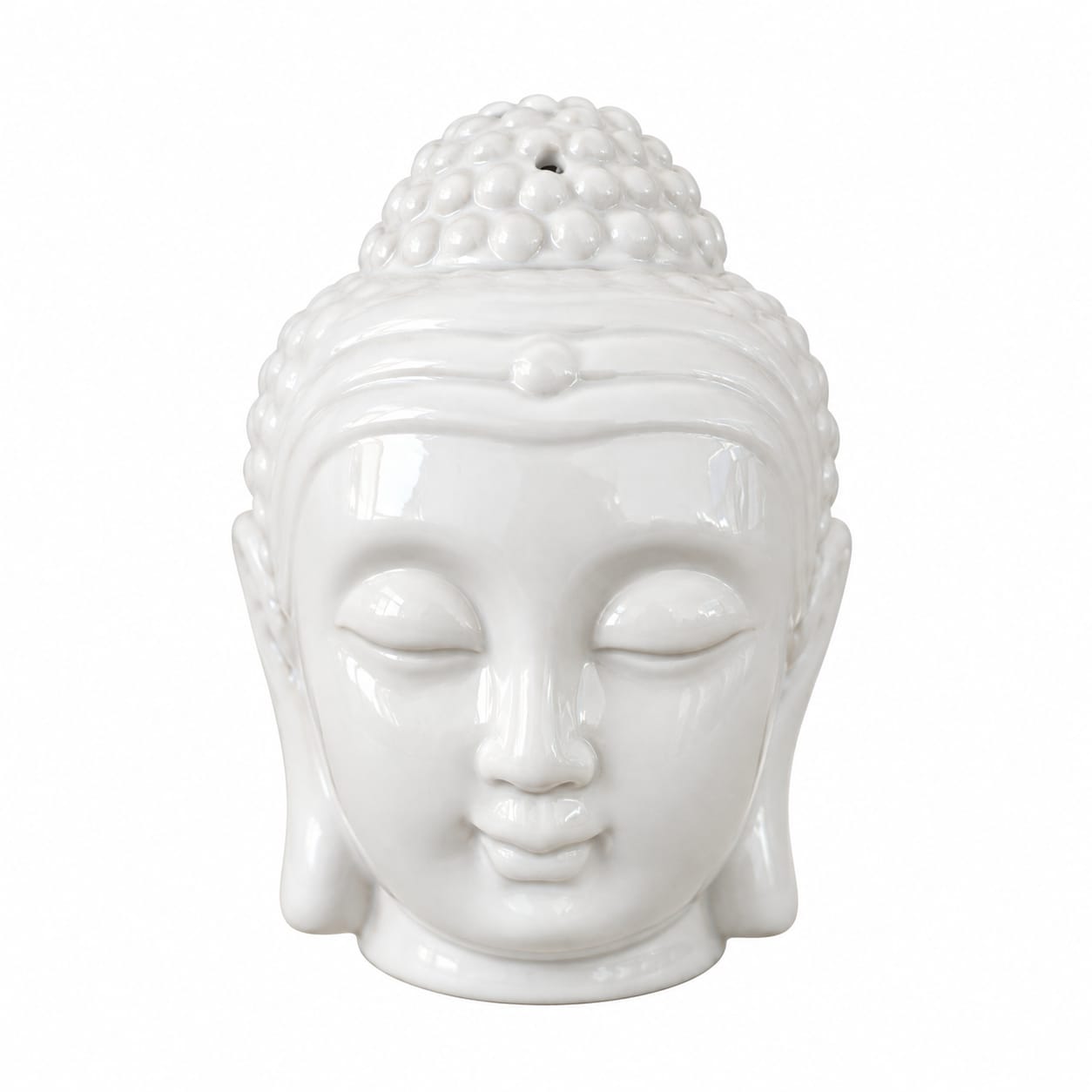 Quemador de Cerámica Buda Blanco con capucha, ambientadores aromáticos, wax melts, AWArtisan
