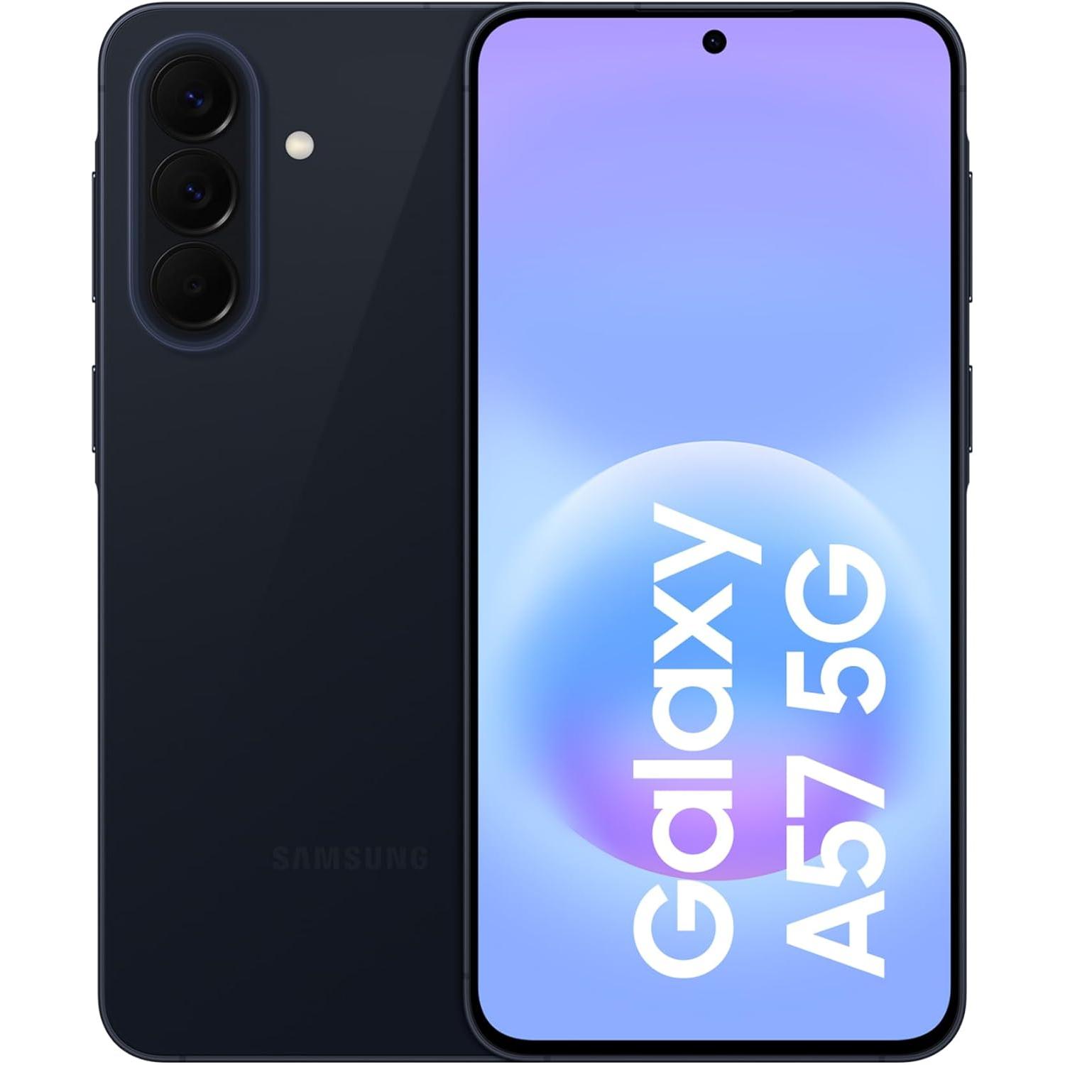 Samsung Galaxy A57 5G, 256GB, Móvil Fino con IA, 8GB, Gran Angular 50MP, Autonomía 2 Días, Batería 5000mAh, IP68, Color Gris (Edición Europea) No Charger