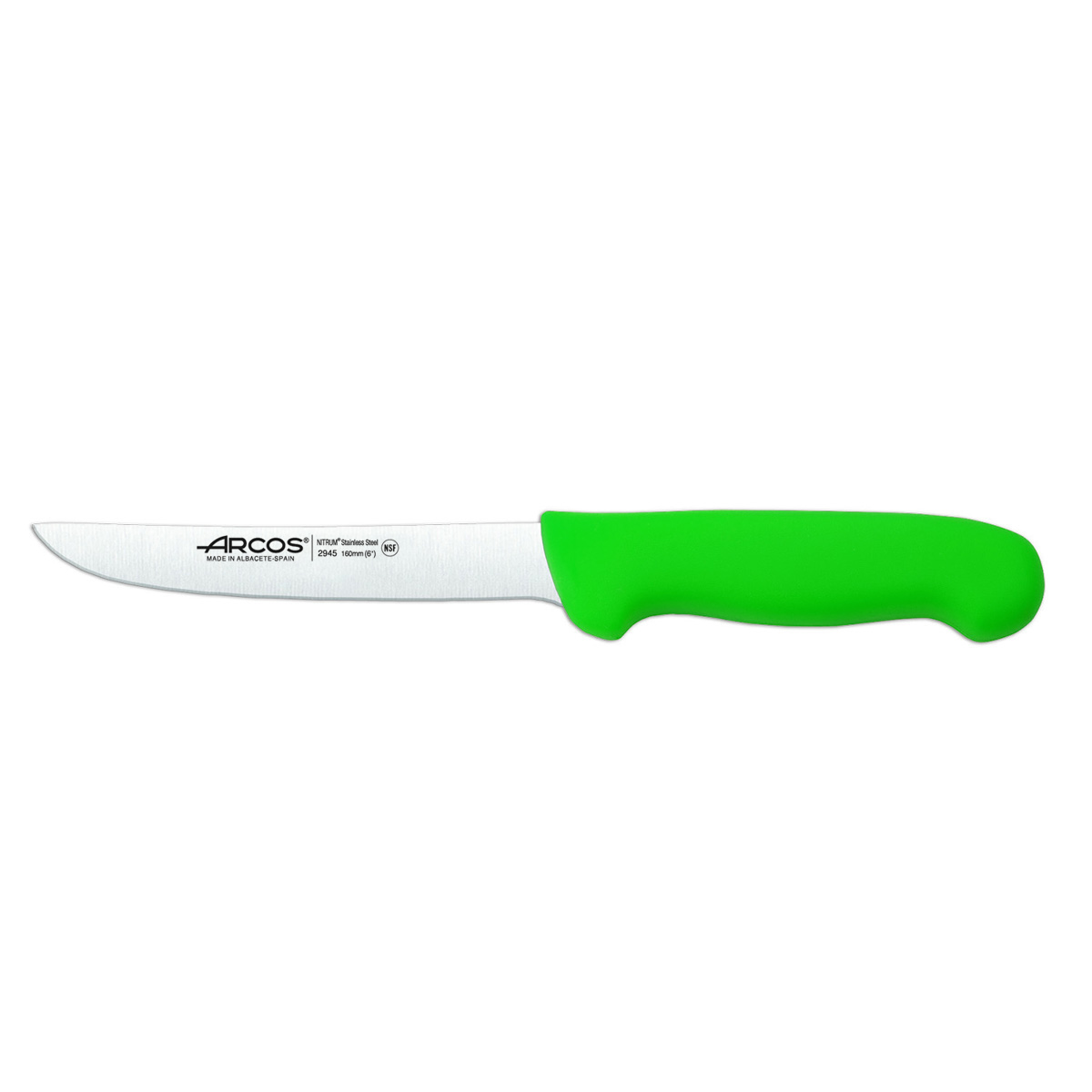 Cuchillo Deshuesador Arcos Colour Prof 294521 De Acero Inoxidable Nitrum Y Mango Ergonómico De Polipropileno Verde