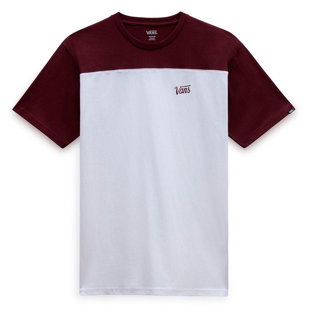 VANS SCRIPT CREW BLOCK B CAMISETA BLAN/BUR KJN