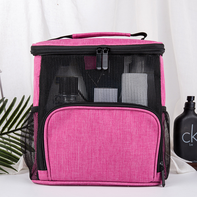 CA Bolsa de cosméticos de viaje para hombres y mujeres, portátil, colgante, de gran capacidad, bolsa de aseo, bolsa de almacenamiento de baño de viaje