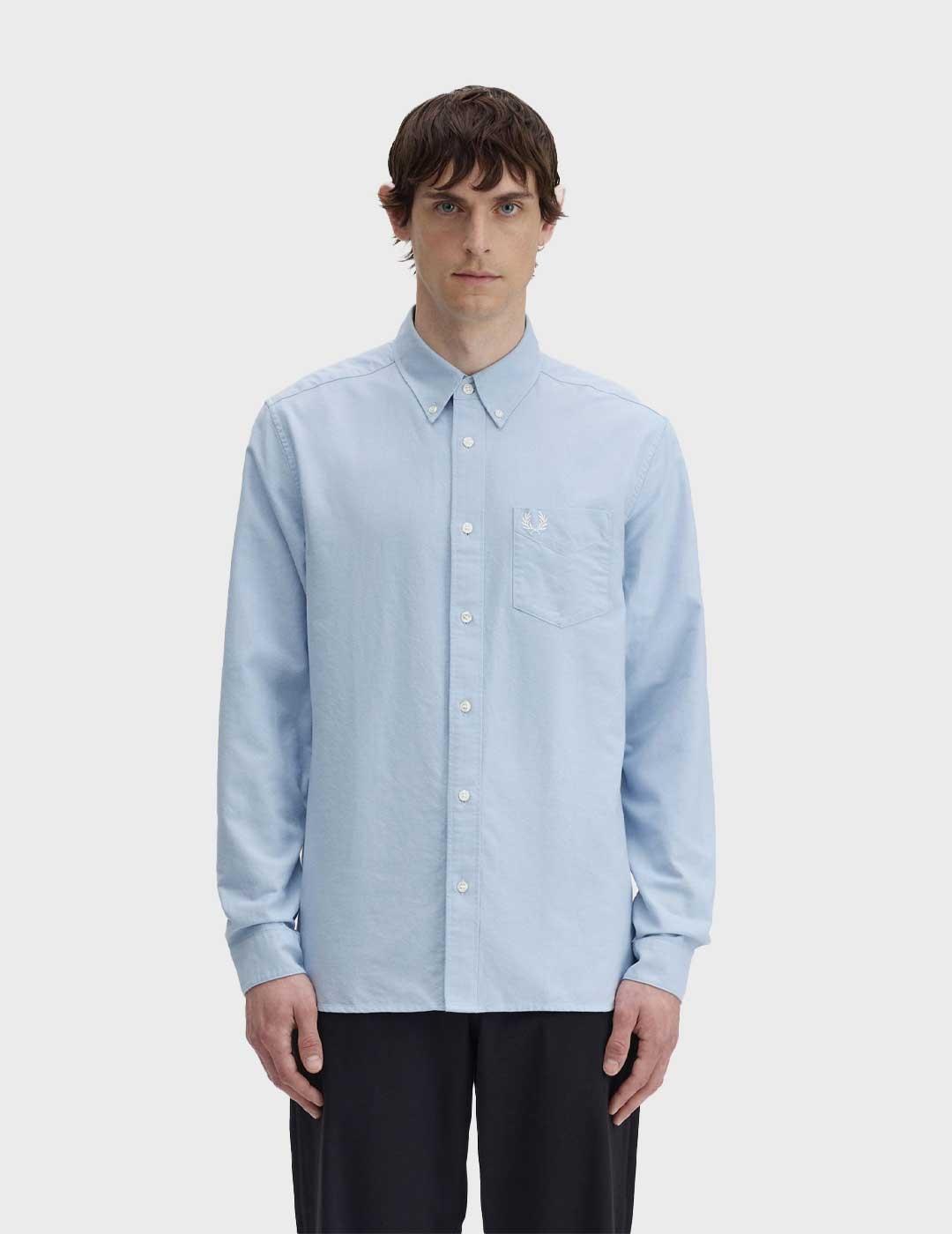 Fred Perry Oxford camisa azul para hombre
