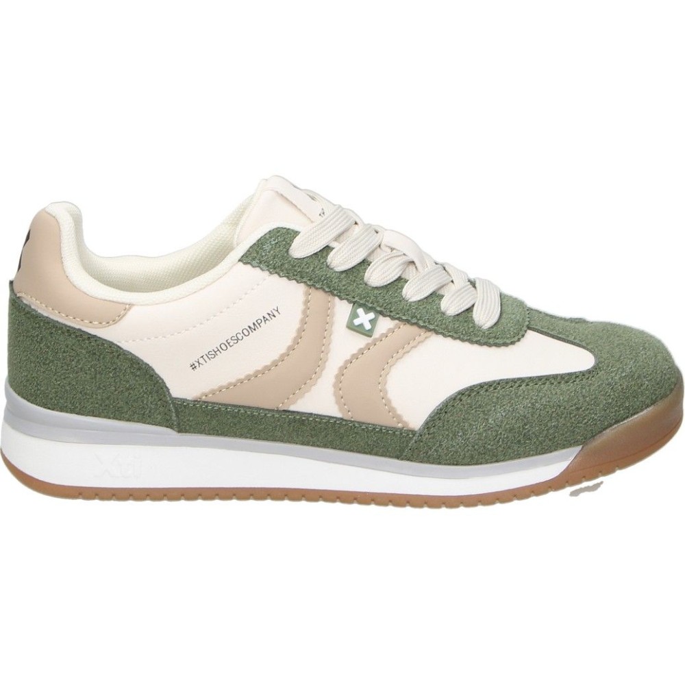 XTI | Zapatillas Estilosas XTI para Mujer – Deportivas en Color Verde Aqua con Detalles en Blanco y Rosa – Sneakers con Cordones – Cómodas y Versátiles – Combinables – Vegan – Modelo 144587