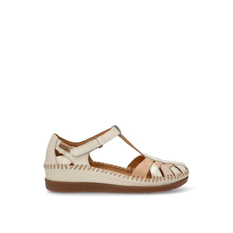 Sandalia Cómodas Pikolinos - Mujer - Cuña Media - Modelo W8k-0705c1 - Color Blanco