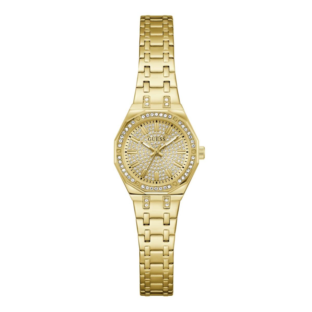 Guess Reloj Mujer Caja De Acero Reciclado Pulsera Acero Reciclado De Color Dorado Resistente Al Agua 3 Atm Gw0931l2