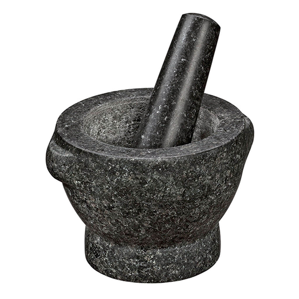 Mortero de Granito Cilio para Moler Especias Durables como Pimienta, Clavo y Comino - Modelos David y Goliath Disponibles