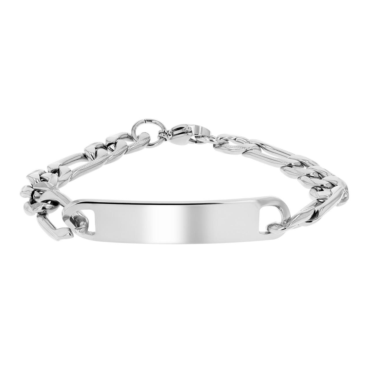 Akzent® Pulsera Prateada em Aço Inoxidável - 0622