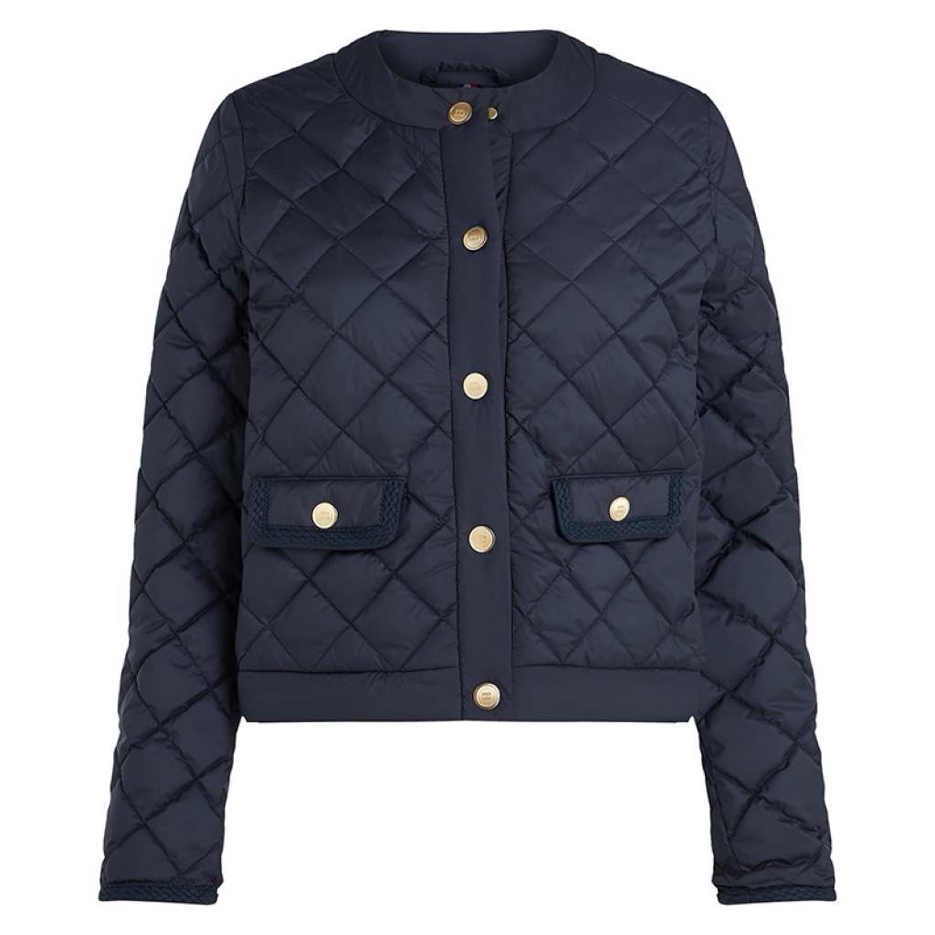 Chaqueta Mujer Marca Tommy Hilfiger Modelo Ww0ww47449 G/button