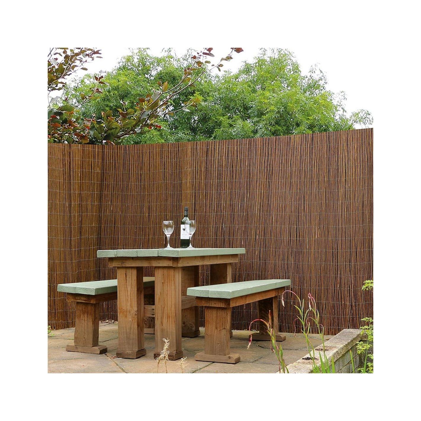 JARDIN202 - Cerramiento de Mimbre Natural Ecológico 80% Ocultación | Valla de Ocultación Decorativa Resistente
