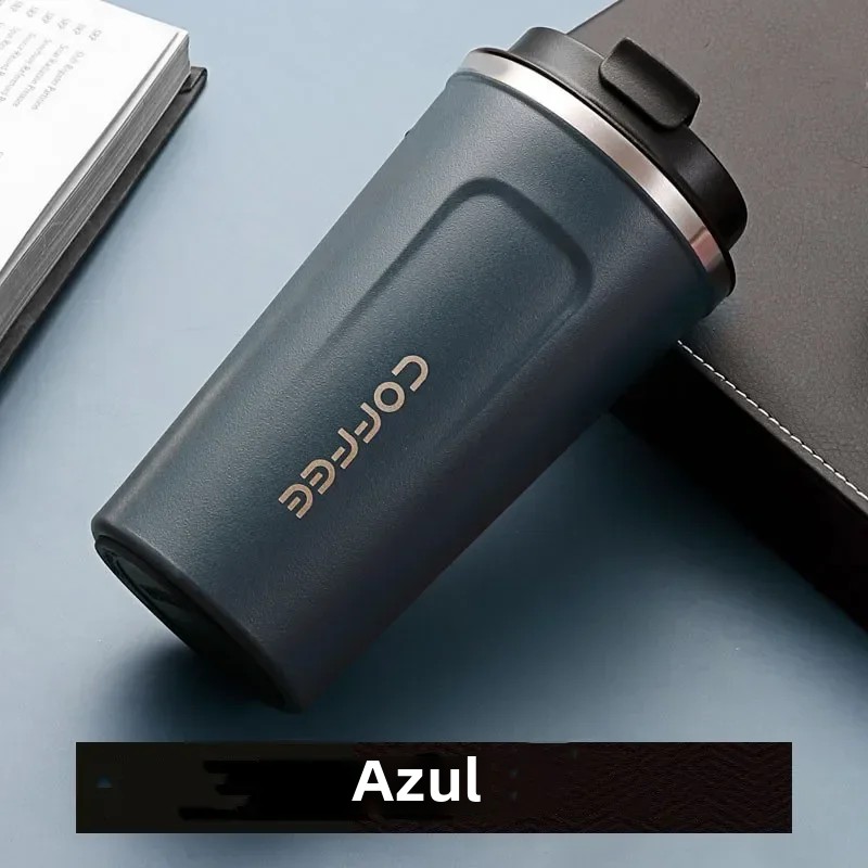 OmHom Taza Térmica De Acero Inoxidable 380/510ML Para Café Y Agua Sellproof Viajera Ecológica De Gran Capacidad Con Aislamiento Térmico De 6-12 Horas