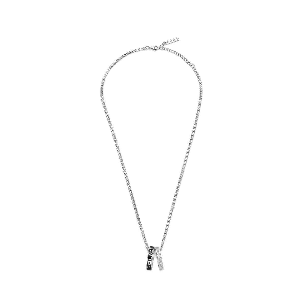 Police Collar Hombre Duo Black / Silver Necklace De Acero Negro, Plateado Peagn0032701