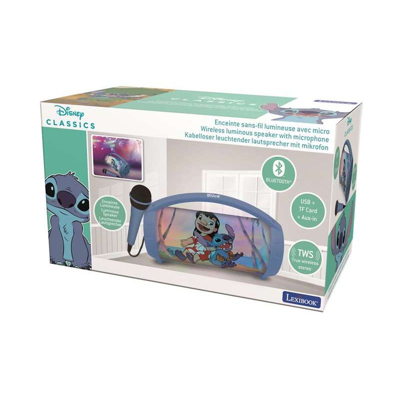 Lexibook – Altavoz bluetooth con micrófono Disney Stitch Lexibook.