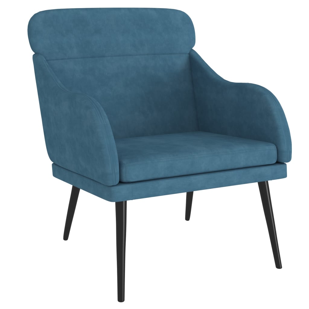 vidaXL Sillón de terciopelo 63x76x80 cm