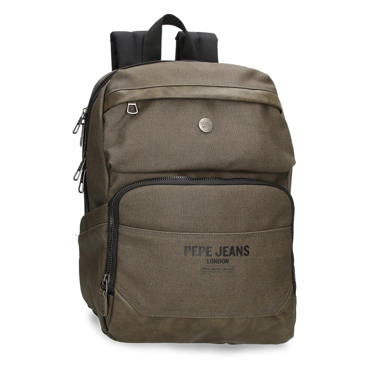 Pepe Jeans - Mochila porta ordenador Berwick de poliéster y PU para hombre, 11 L, con compartimento 13,3" y tirantes acolchados