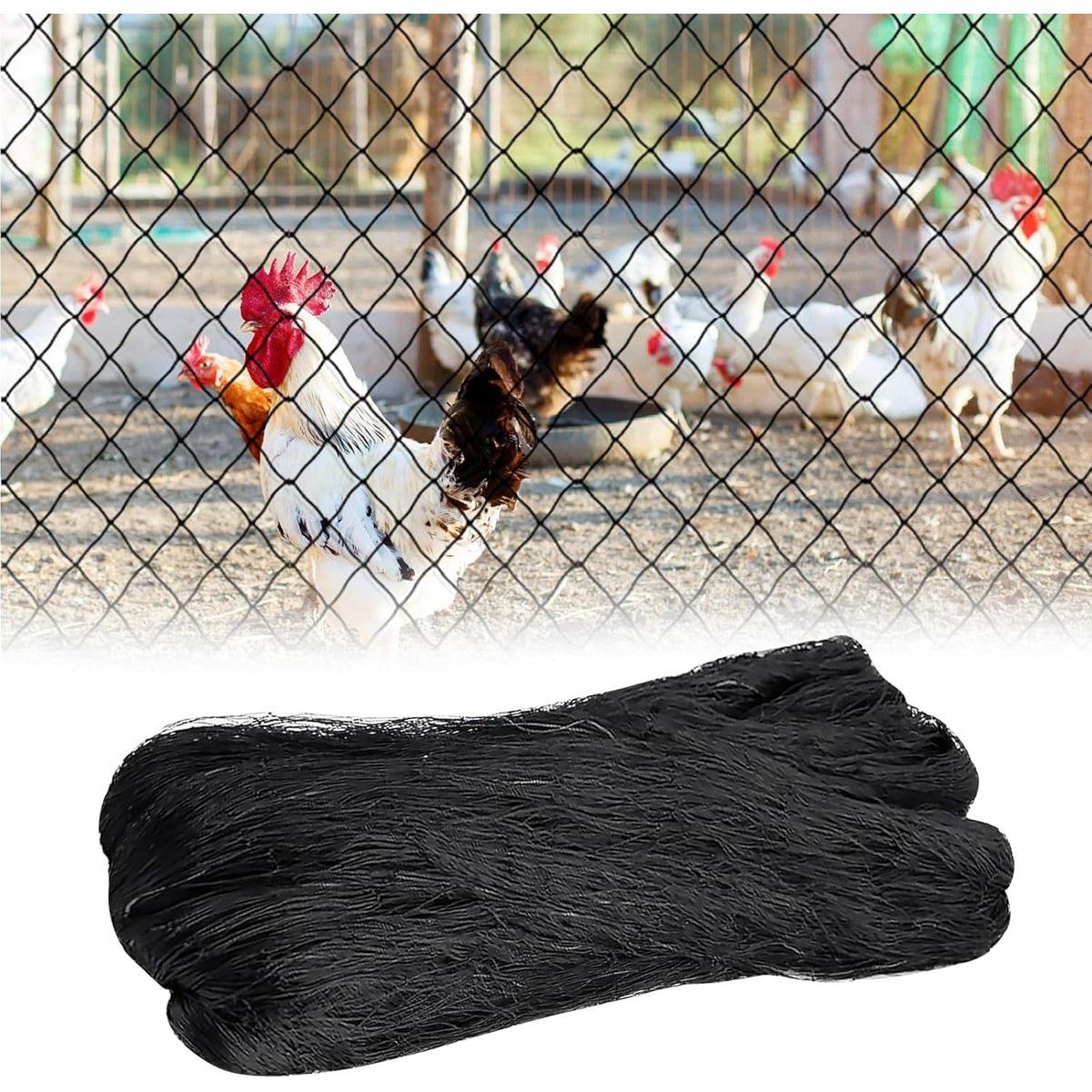 5 x 10 m - Malla para pájaros - Malla de nailon - Malla de protección para aves - para pájaros, gallinas, palomas - malla de protección para jardines - malla para plantas - malla de protección para cultivos - Reutilizable - Para proteger cercas, huertos,