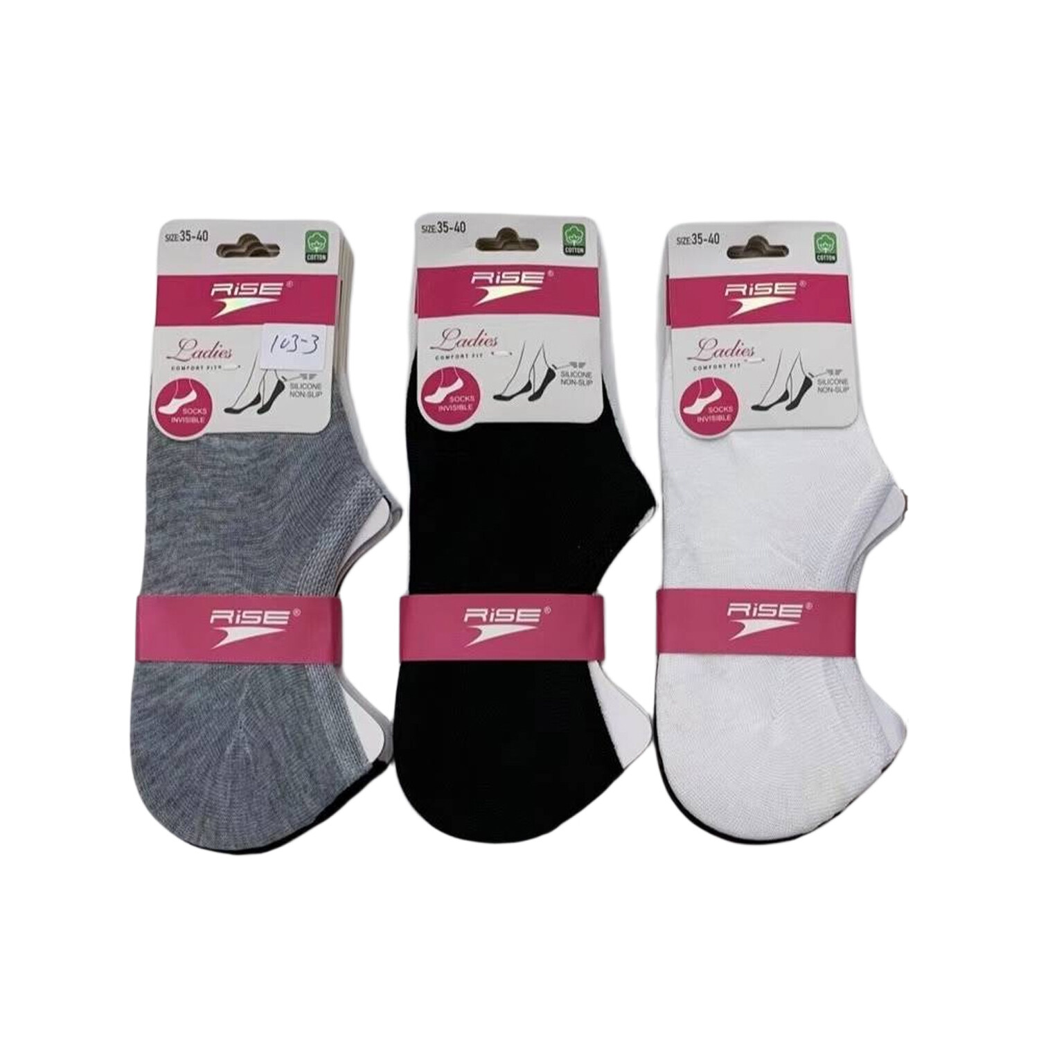 4-12 Calcetines de Cortos (4 colores, entrega aleatoria, sin posibilidad de elección) Invisibles Respirable Calcetines tobilleros Algodón Antideslizantes para hombre y mujer multicolor