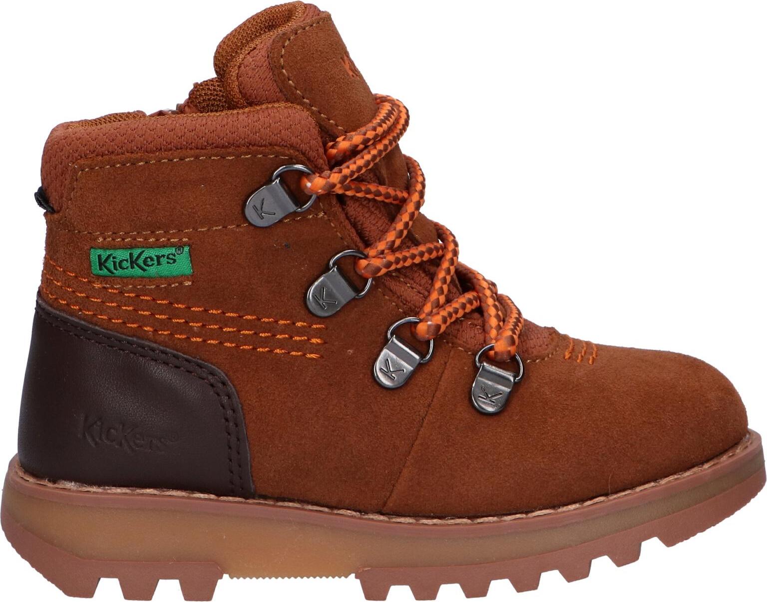 Kickers 878760-10 KICKNATURE 91 MARRON ankle boots for boys and girls with cushioned insole, flexible and non-slip sole for optimal grip, perfect for autumn/winter adventures and active play.