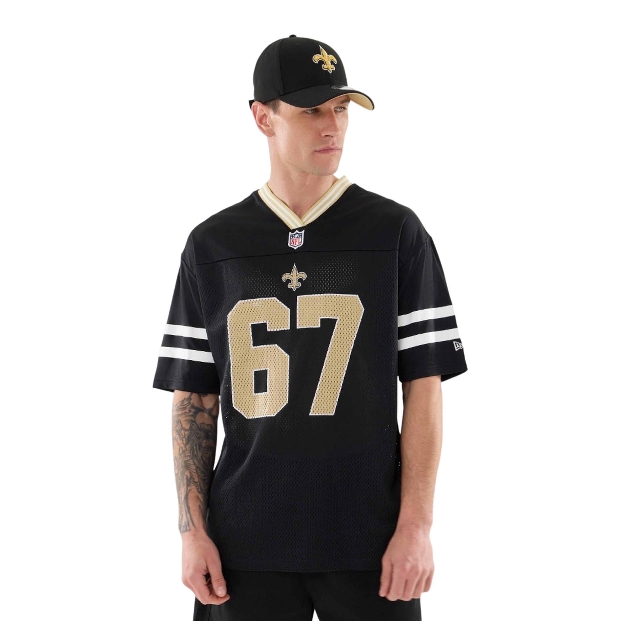 CAMISETA NEW ERA NEGRA SAINTS NOS NFL MESH TEE