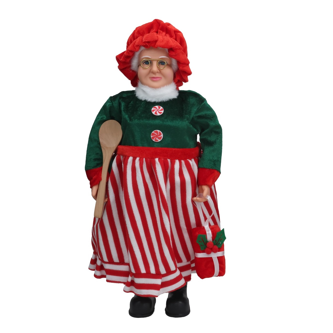 Figuras Decorativas Navideñas de Papá Noel y Mamá Noel - Muñecos de Peluche Estilo Chef con PP, PVC y Poliéster para Decoración de Navidad (Modelos 32 cm y 45 cm) - Gerimport