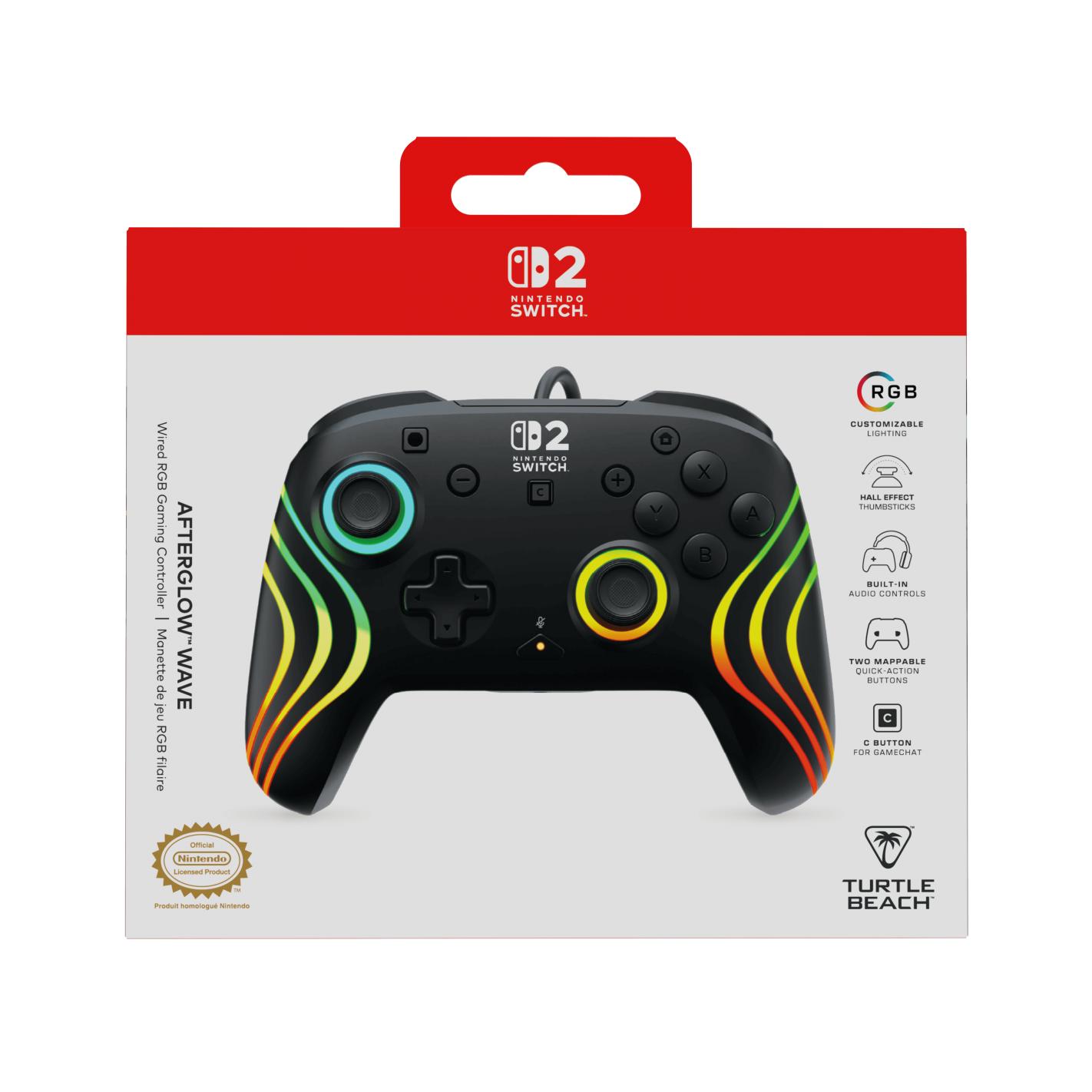 Afterglow Wave Wired Controller Black - Switch 2 Version