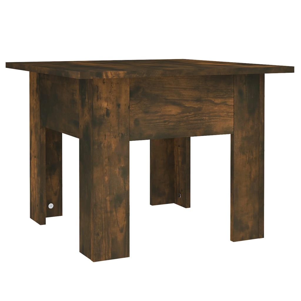 vidaXL Mesa de centro madera de ingeniería roble ahumado 55x55x42 cm