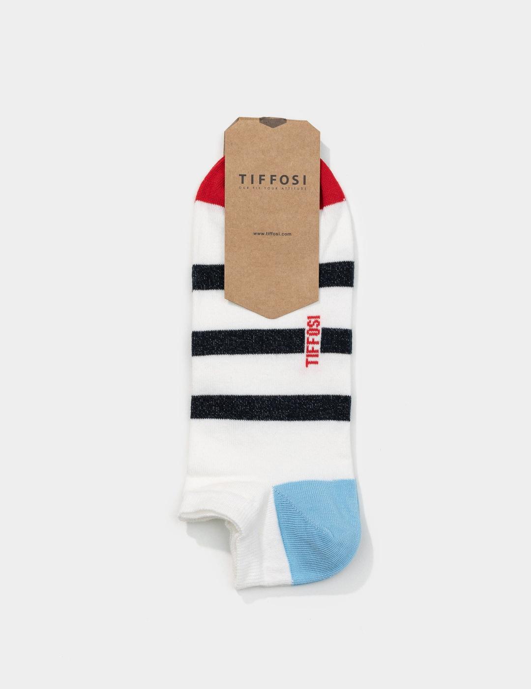 Calcetines Tiffosi Oliver Marino Rayas Negras Hombre