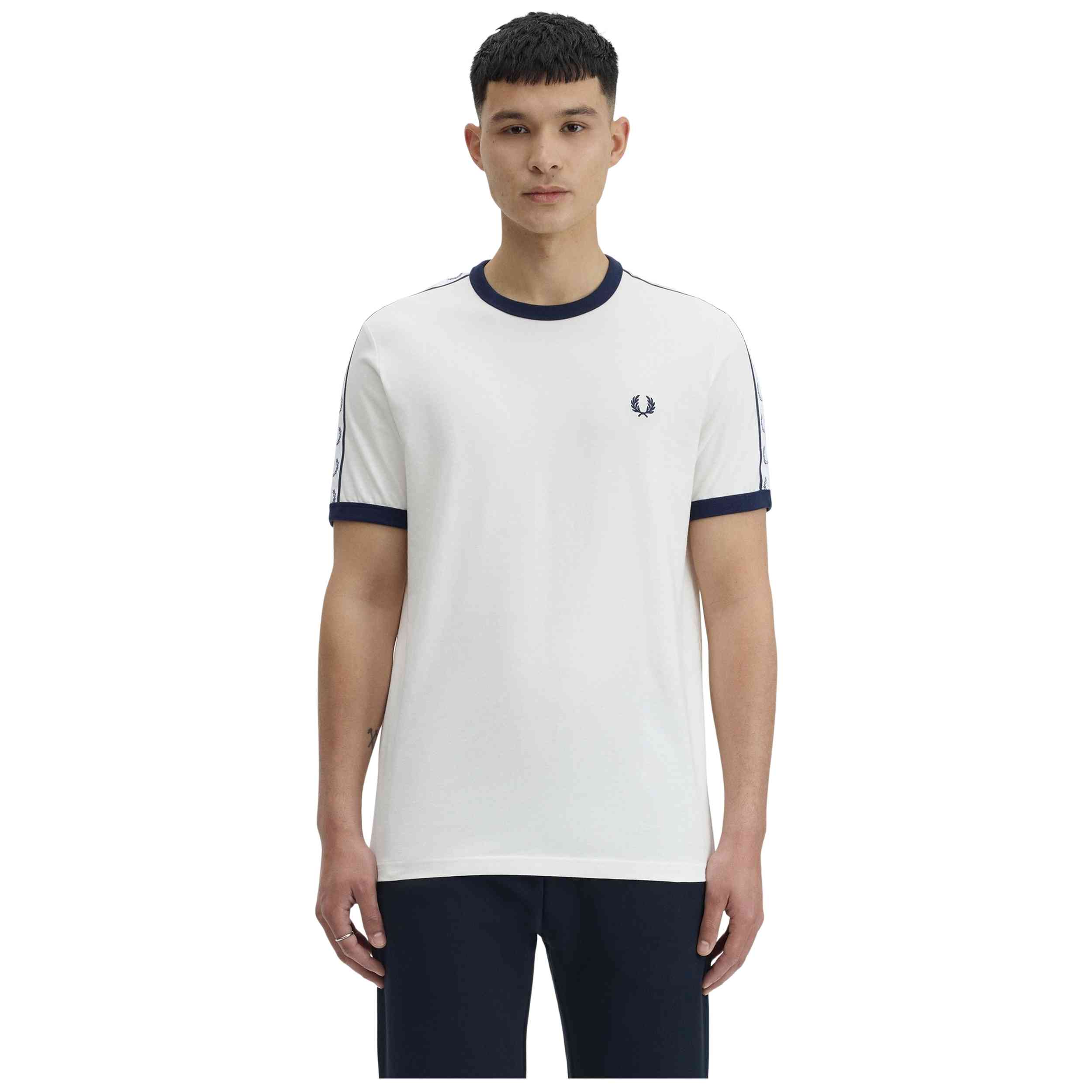 Camiseta De Manga Corta Fred Perry modelo M3600 para Hombre en color Blanco