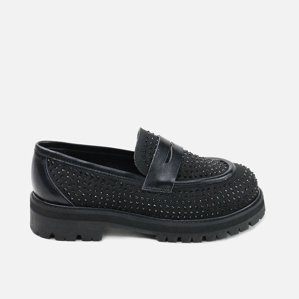 Mocasines Track & Strass Negro Sibaritas | Eli 1957