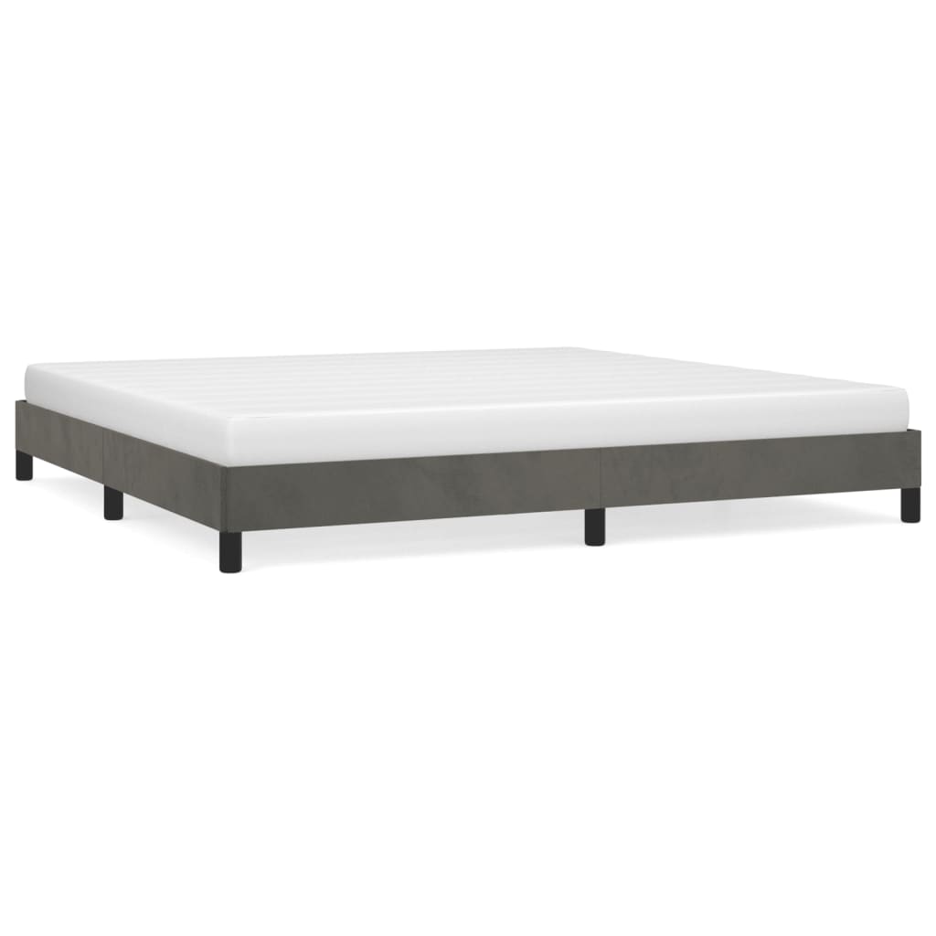 vidaXL Estructura cama sin colchón terciopelo gris oscuro 200x200 cm